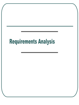 Requirements Analysis Software Requirements