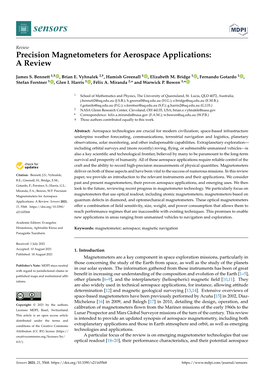 Precision Magnetometers for Aerospace Applications: a Review