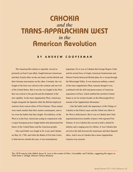 CAHOKIA TRANS-APPALACHIAN WEST American Revolution