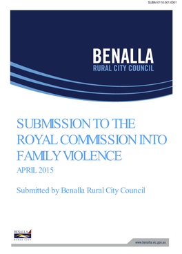 Submission to the Royal Commission Into Family Violence April 2015