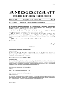 Bundesgesetzblatt Für Die Republik Österreich