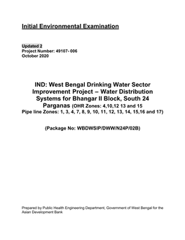 West Bengal Drinking Water Sector