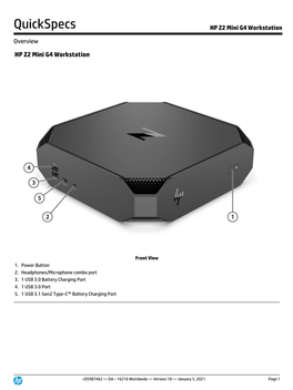 HP Z2 Mini G4 Workstation