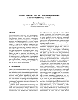 Erasure Codes for Fixing Multiple Failures in Distributed Storage Systems