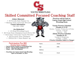 Skilled Committed Focused Coaching Staff