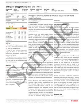 Dr Pepper Snapple Group Inc DPS (XNYS)