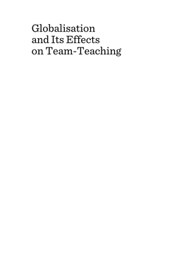 Globalisation and Its Effects on Team-Teaching