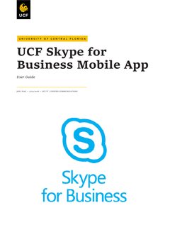 UCF Skype for Business Mobile App