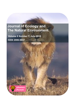 Journal of Ecology and the Natural Environment