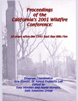 Proceedings of the California's 2001 Wildfire