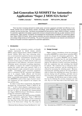 2Nd-Generation SJ-MOSFET for Automotive Applications