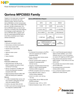 Qorivva MPC5553 Family