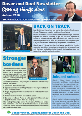 BACK on TRACK Jobs and Schools