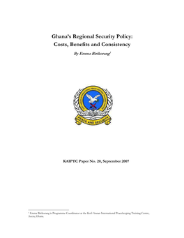 Ghana-222S Regional Security Policy-Costs, Benefits and Consi-205