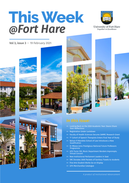This Week @Fort Hare Vol 3 Issue 3