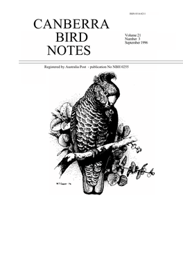 Canberra Bird Notes