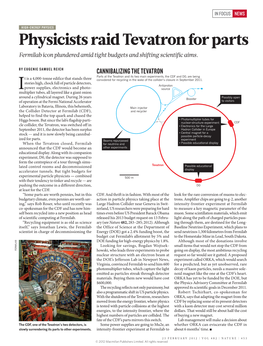 Physicists Raid Tevatron for Parts Fermilab Icon Plundered Amid Tight Budgets and Shifting Scientific Aims