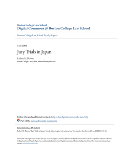 Jury Trials in Japan Robert M