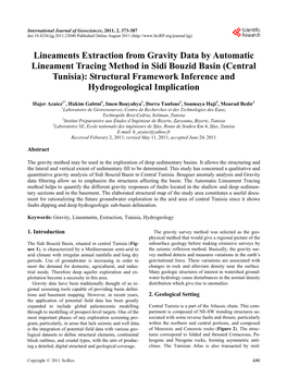 Lineaments Extraction from Gravity Data by Automatic