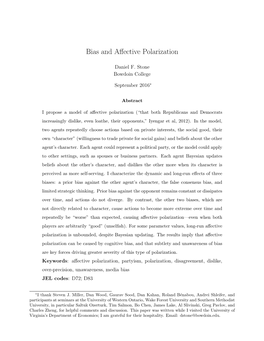 Bias and Affective Polarization