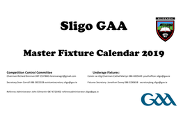 Master Fixtures Calendar
