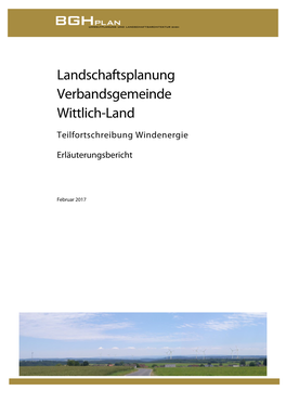Landschaftsplanung Verbandsgemeinde Wittlich-Land