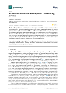 A General Principle of Isomorphism: Determining Inverses