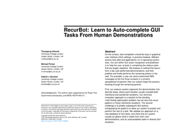 Recurbot: Learn to Auto-Complete GUI Tasks from Human Demonstrations