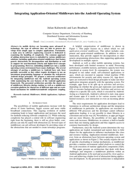 Integrating Application-Oriented Middleware Into the Android Operating System