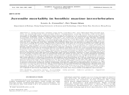 Juvenile Mortality in Benthic Marine Invertebrates