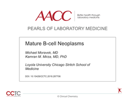 Mature B-Cell Neoplasms