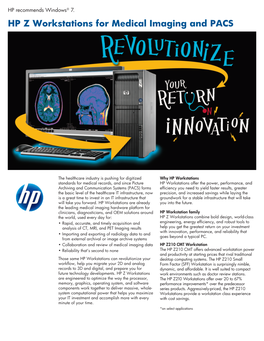 HP Z Workstations for Medical Imaging and PACS