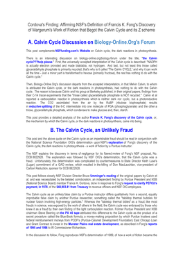 A. Calvin Cycle Discussion on Biology-Online.Org's Forum