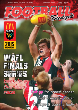 Back to a Five-Team Race Pink up for Breast Cancer East Fremantle Poster Amateur & Country Footy the TLC GROUP