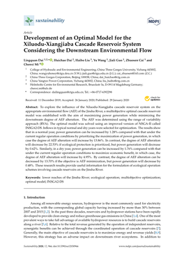 Development of an Optimal Model for the Xiluodu-Xiangjiaba Cascade Reservoir System Considering the Downstream Environmental Flow