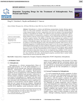 Current Topics in Medicinal Chemistry, 2016, 16, 3385-3403 REVIEW ARTICLE