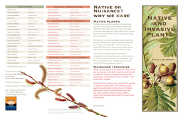 Native and Invasive Plants