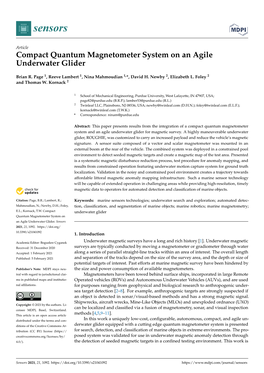 Compact Quantum Magnetometer System on an Agile Underwater Glider