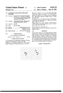 United States Patent (19) 11 Patent Number: 4,929,718 Possani Et Al