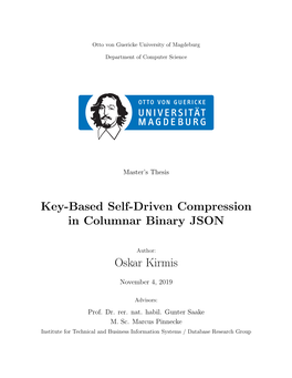 Key-Based Self-Driven Compression in Columnar Binary JSON