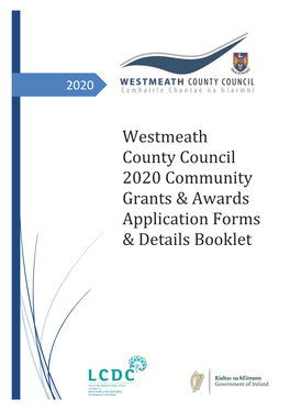 Westmeath County Council 2020 Community Grants & Awards