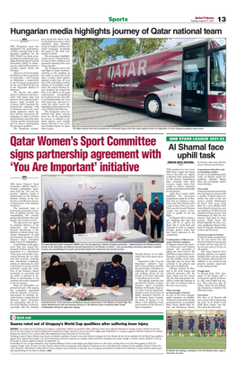 Qatar Women's Sport Committee Signs Partnership