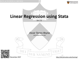 Linear Regression Using Stata (V.6.3)