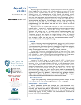 Aujeszky's Disease Control in Pigs? Cattle Exposed to Asymptomatically Infected Pigs