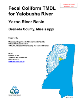 Fecal Coliform TMDL for Yalobusha River FOREWORD