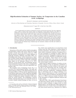 High-Resolution Estimation of Summer Surface Air Temperature in the Canadian Arctic Archipelago