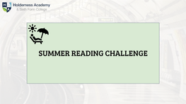 SUMMER READING CHALLENGE Instructions Holderness Academy UNDERGROUND MAP