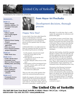 January 2006 United City of Yorkville Newsletter