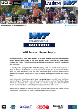 WNT Rotor on His Own Trophy