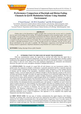 Performance Comparison of Rayleigh and Rician Fading Channels in QAM Modulation Scheme Using Simulink Environment